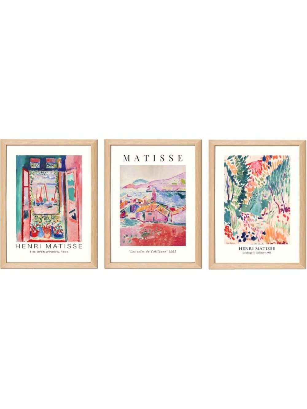 Set of 3 Vintage Abstract Wall Art Prints - Aesthetic Canvas Decor for Home